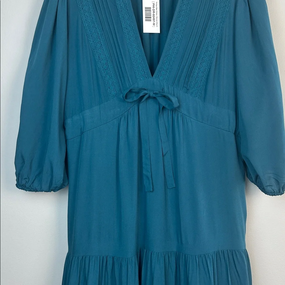 NEW Baltic Born Phillips Maxi Dress Persian Blue Medium Lined Tiered 3/4 Sleeves - Picture 5 of 16
